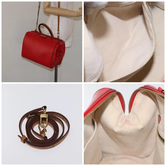 LOUIS VUITTON Epi Dock PM Hand Bag Red LV - Picture 15 of 15